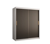 RIFLO WAVE 1  Szafa przesuwna 150x62x200 cm  biały / czarny
