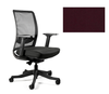 UNIQUE Fotel biurowy ANGGUN M - szara siatka / tkanina BL403 BURGUNDY