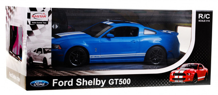 RASTAR  Zdalnie sterowane auto Ford Shelby Mustang GT500 niebieski model 1:14  + pilot